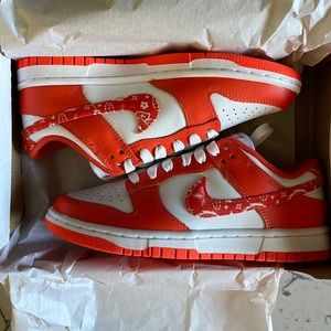 Nike Orange Paisley Dunks